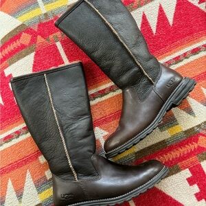 UGG Women's Brown Leather Boots